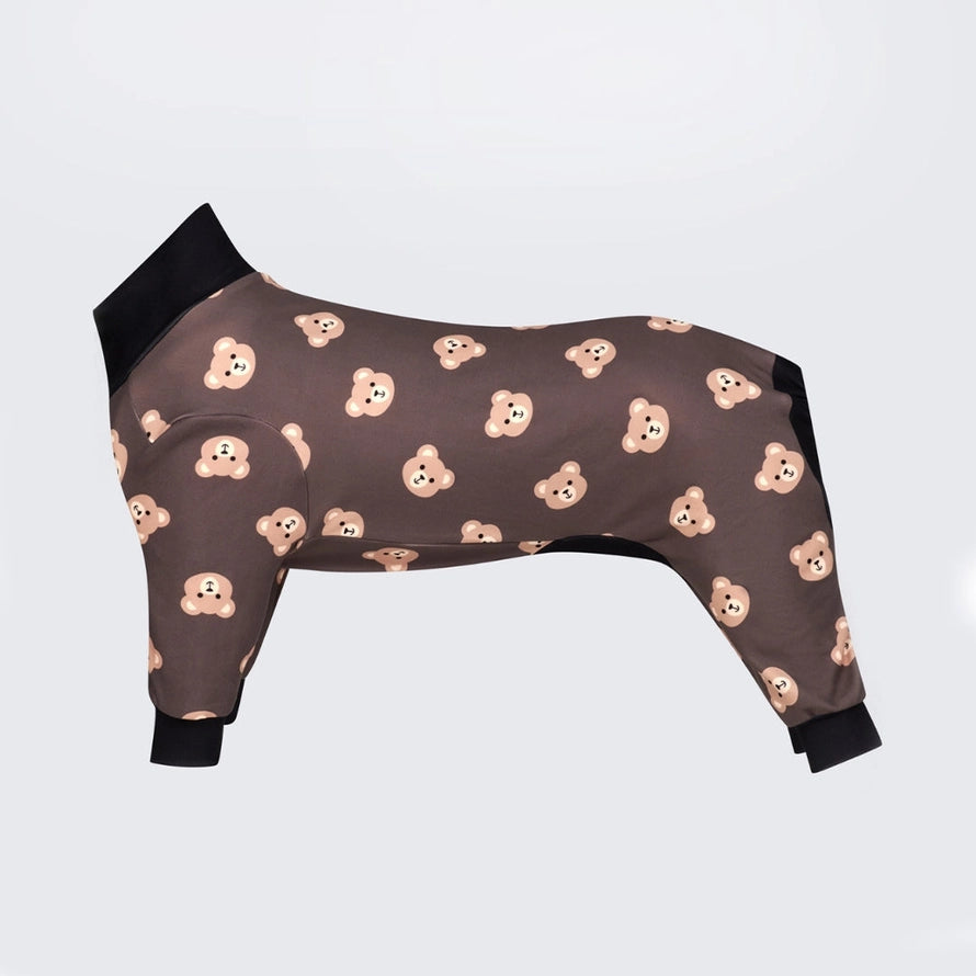 PAJAMAS | BROWN BLACK BEAR DOG PAJAMAS