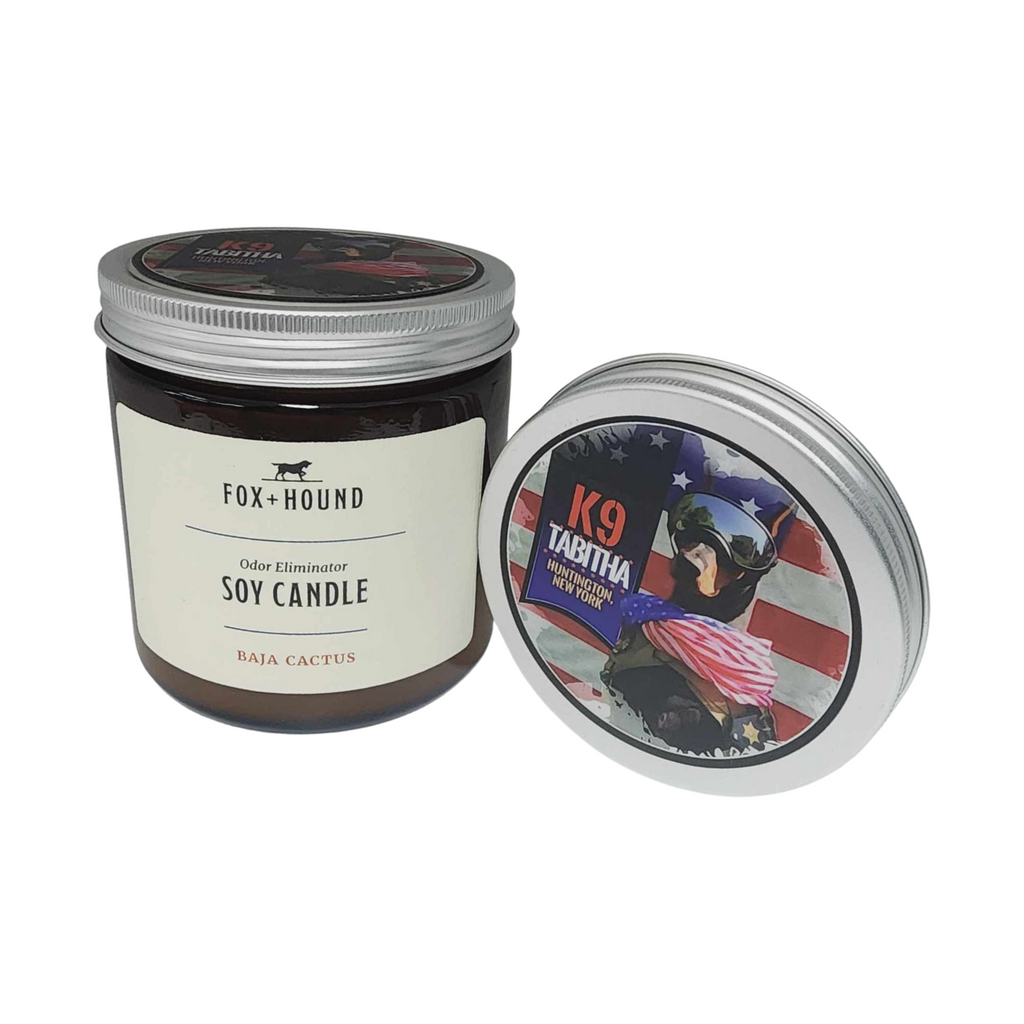 K9 CANDLE  - K9 TABITHA -  FOX + HOUND BAJA CACTUS ODOR-ELIMINATOR SOY CANDLE