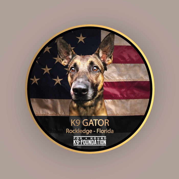 K9 CANDLE  - K9 GATOR -  FOX + HOUND VETIVER GRASS +WILD VIOLET ODOR-ELIMINATOR SOY CANDLE