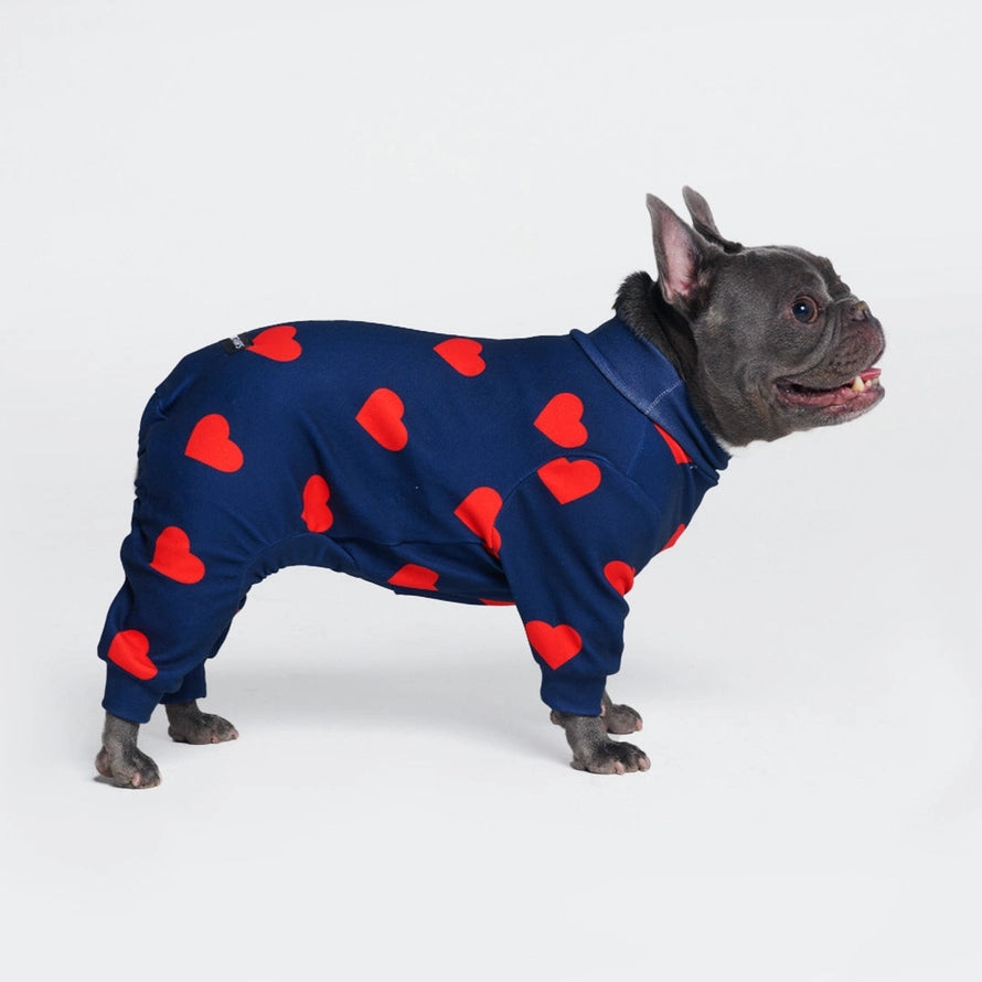 PAJAMAS | BLUE HEART DOG PAJAMAS