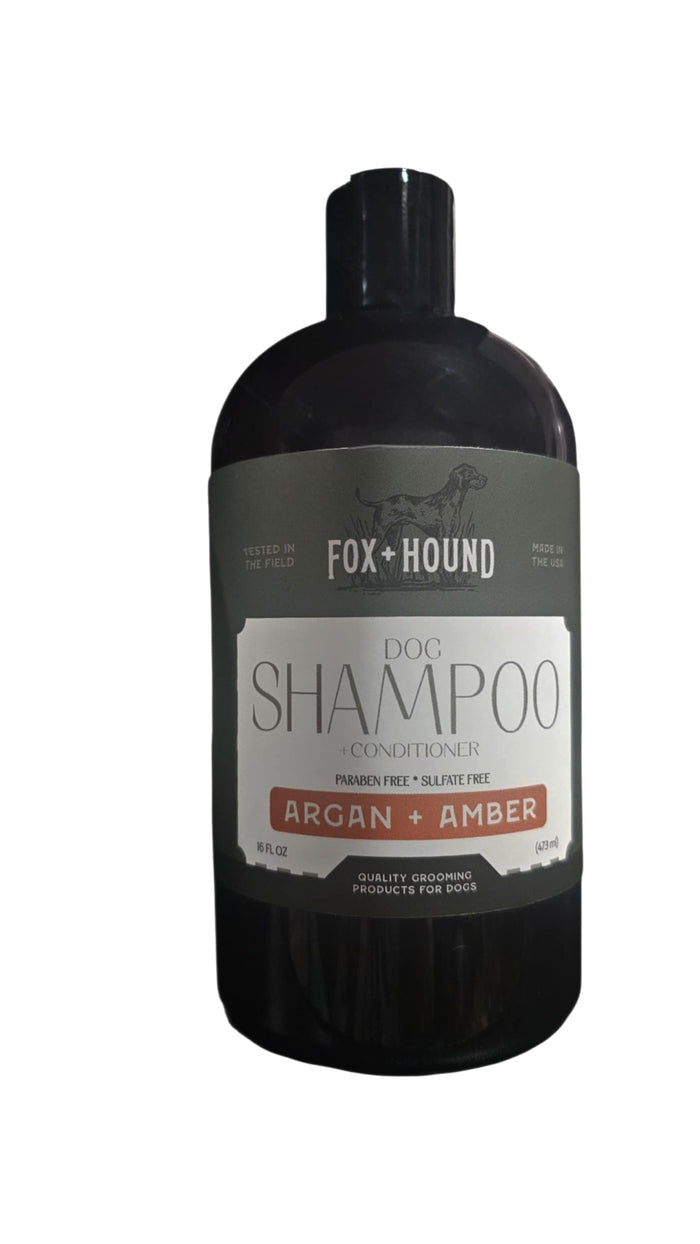 DOG SHAMPOO + CONDITIONER FOX + HOUND ARGAN & AMBER