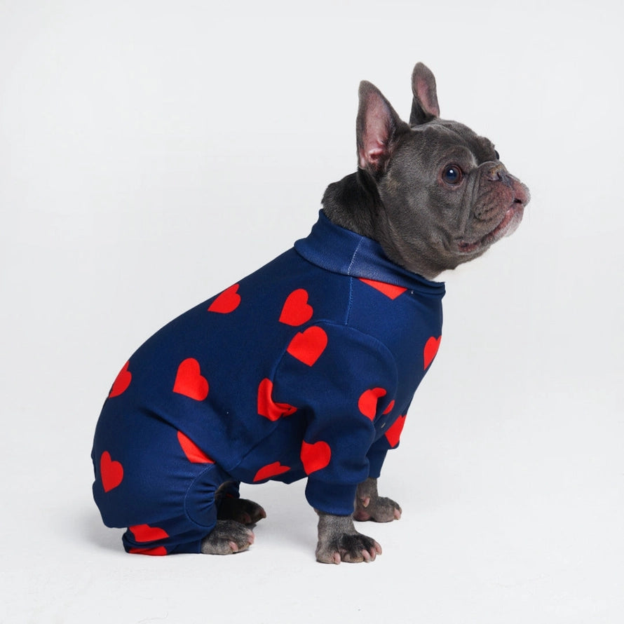 PAJAMAS | BLUE HEART DOG PAJAMAS