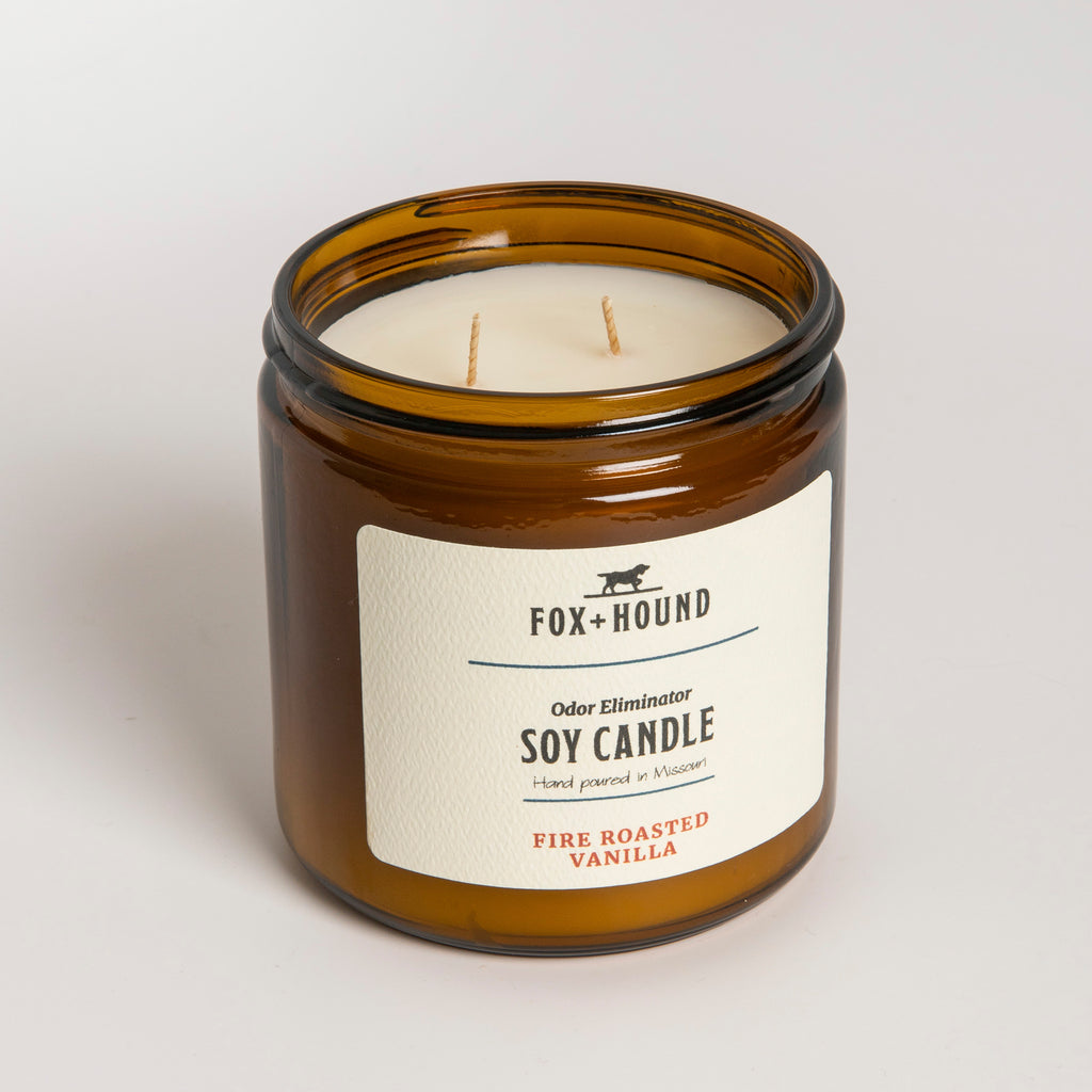 CANDLE  "FIRE ROASTED VANILLA" FOX + HOUND ODOR-ELIMINATOR