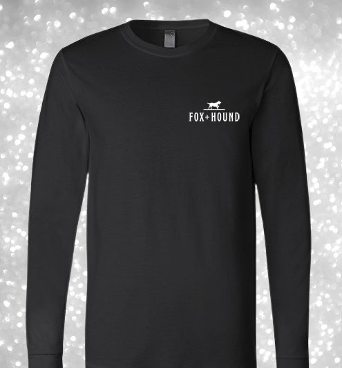 Halloween Shirt Fox + Hound Black Long Sleeve Unisex Jersey