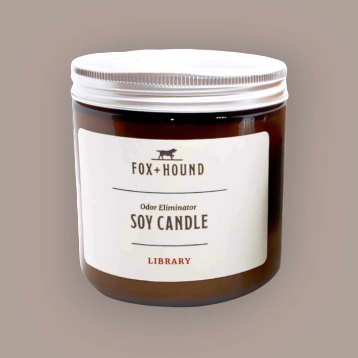 CANDLE " LIBRARY" FOX + HOUND ODOR-ELIMINATOR SOY