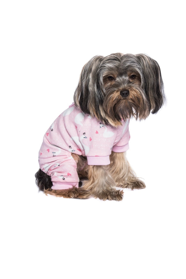 PAJAMAS | PINK SWAN DOG PAJAMAS