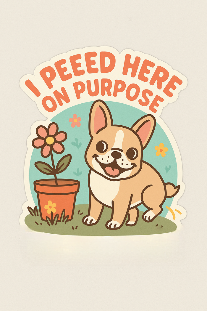 STICKER | I PEED HERE ON PURPOSE | 3 " DIE CUT STICKERS