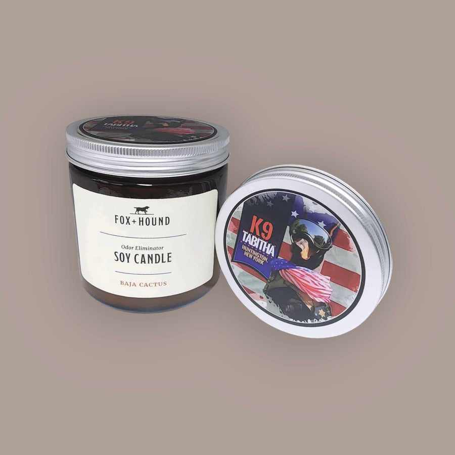 K9 CANDLE  - K9 TABITHA -  FOX + HOUND BAJA CACTUS ODOR-ELIMINATOR SOY CANDLE