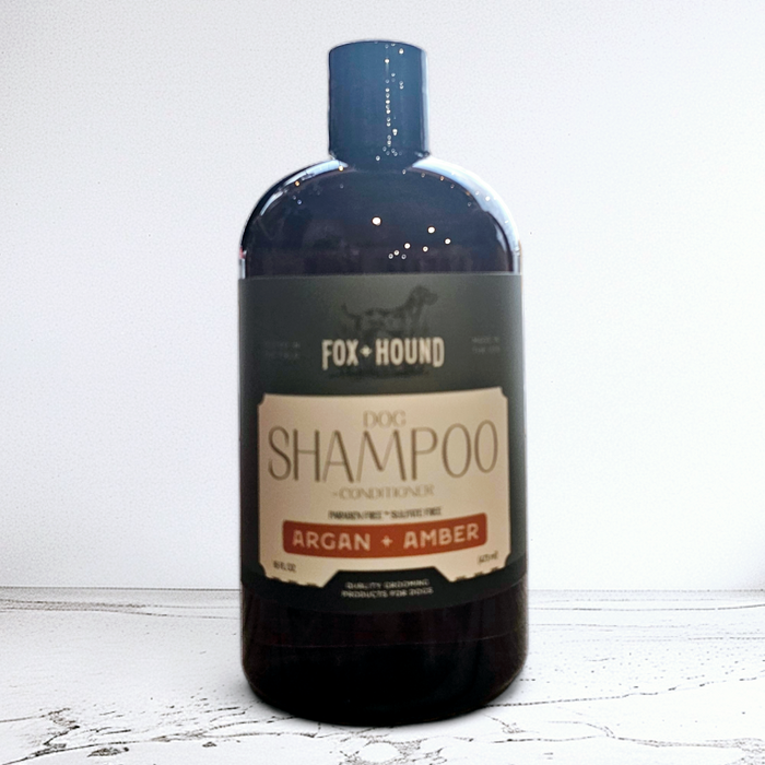 DOG SHAMPOO + CONDITIONER FOX + HOUND ARGAN & AMBER