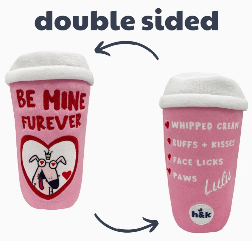 BE MINE FUREVER LATTE DOG TOY VALENTINES