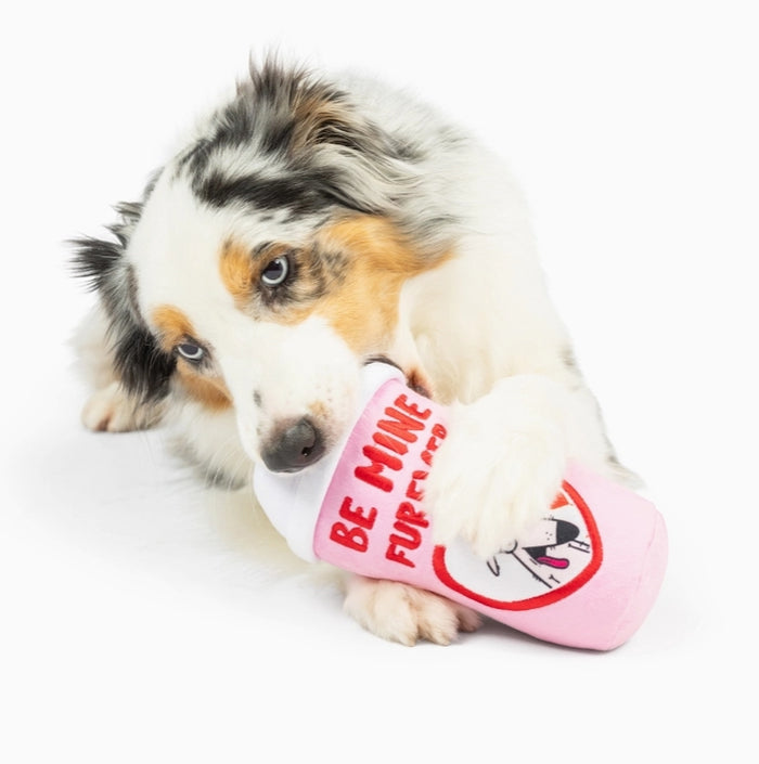 BE MINE FUREVER LATTE DOG TOY VALENTINES