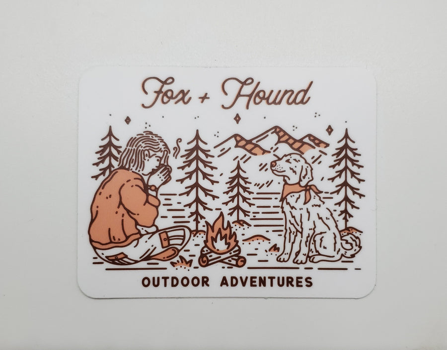 Fox + Hound Outdoor Adventures Coffee Sticker - Free Shipping