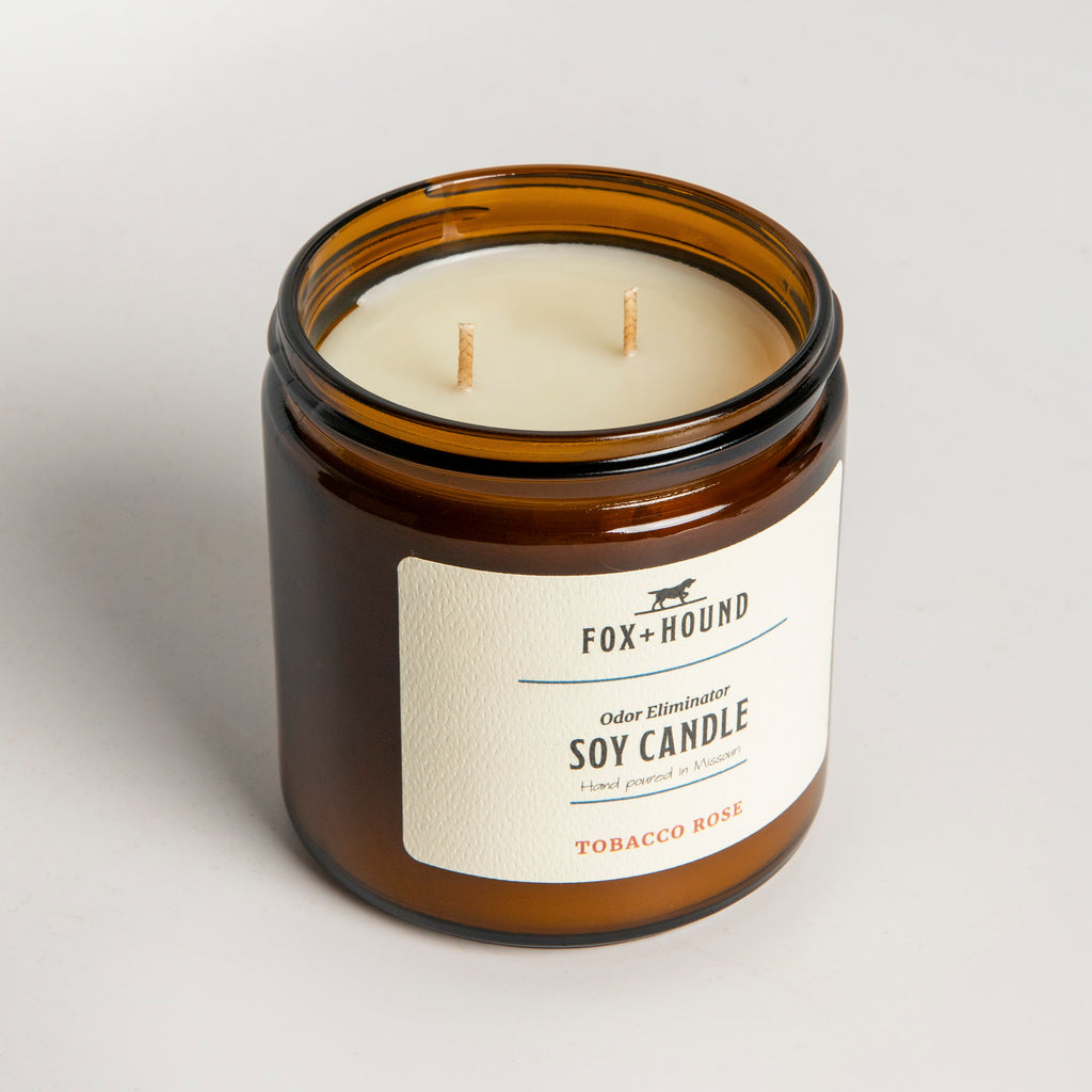 Odor Eliminator Soy Candle - Tobacco Rose